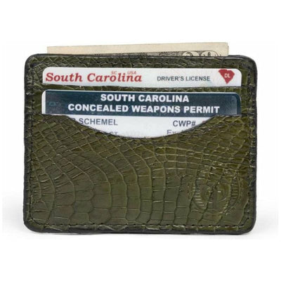 Green alligator wallet