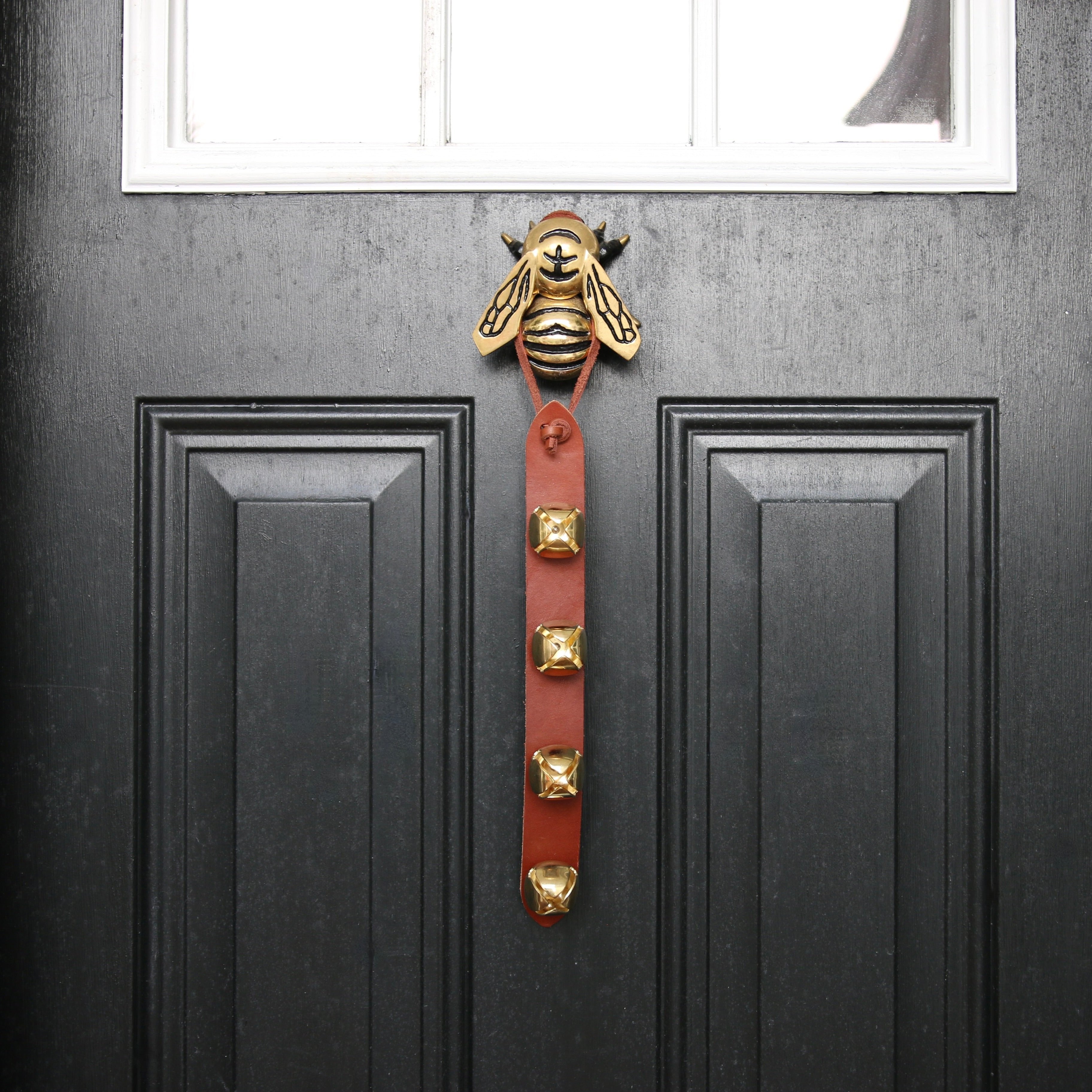 Hanging Leather Sleigh Bells