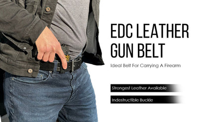 leather gun belt for CCW