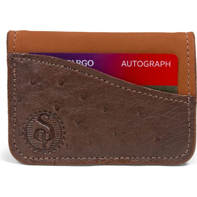 Brown ostrich wallet