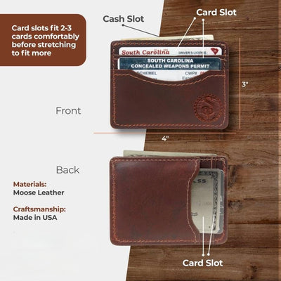 Moose leather wallet