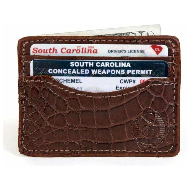 Brown Alligator Card Holder
