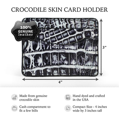 Crocodile Skin Card Holder Wallet