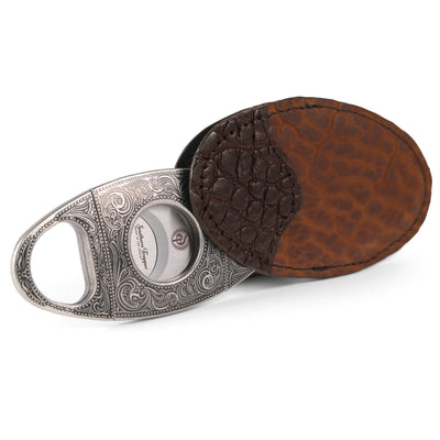 Alligator leather cigar cutter case