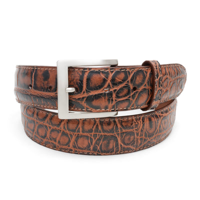 light brown alligator belt