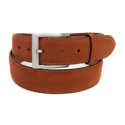 cognac suede belt