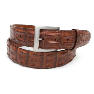 Cognac Hornback Crocodile Belt 