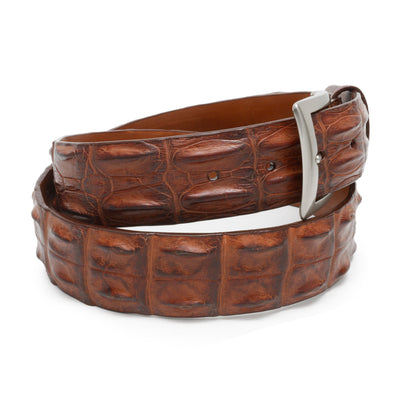 Light Brown Hornback Crocodile Belt
