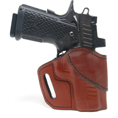 Brown leather scabbard holster