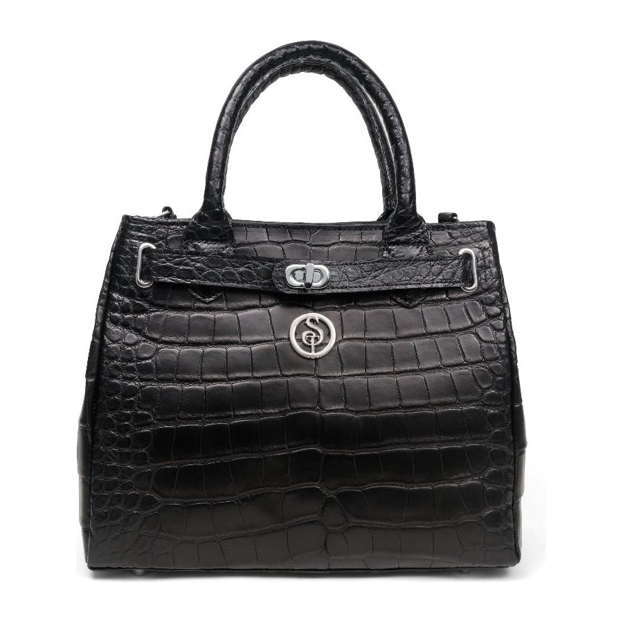 black alligator handbag