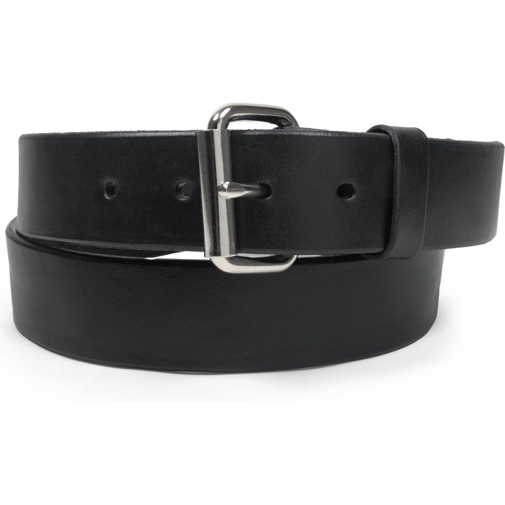 black leather belt