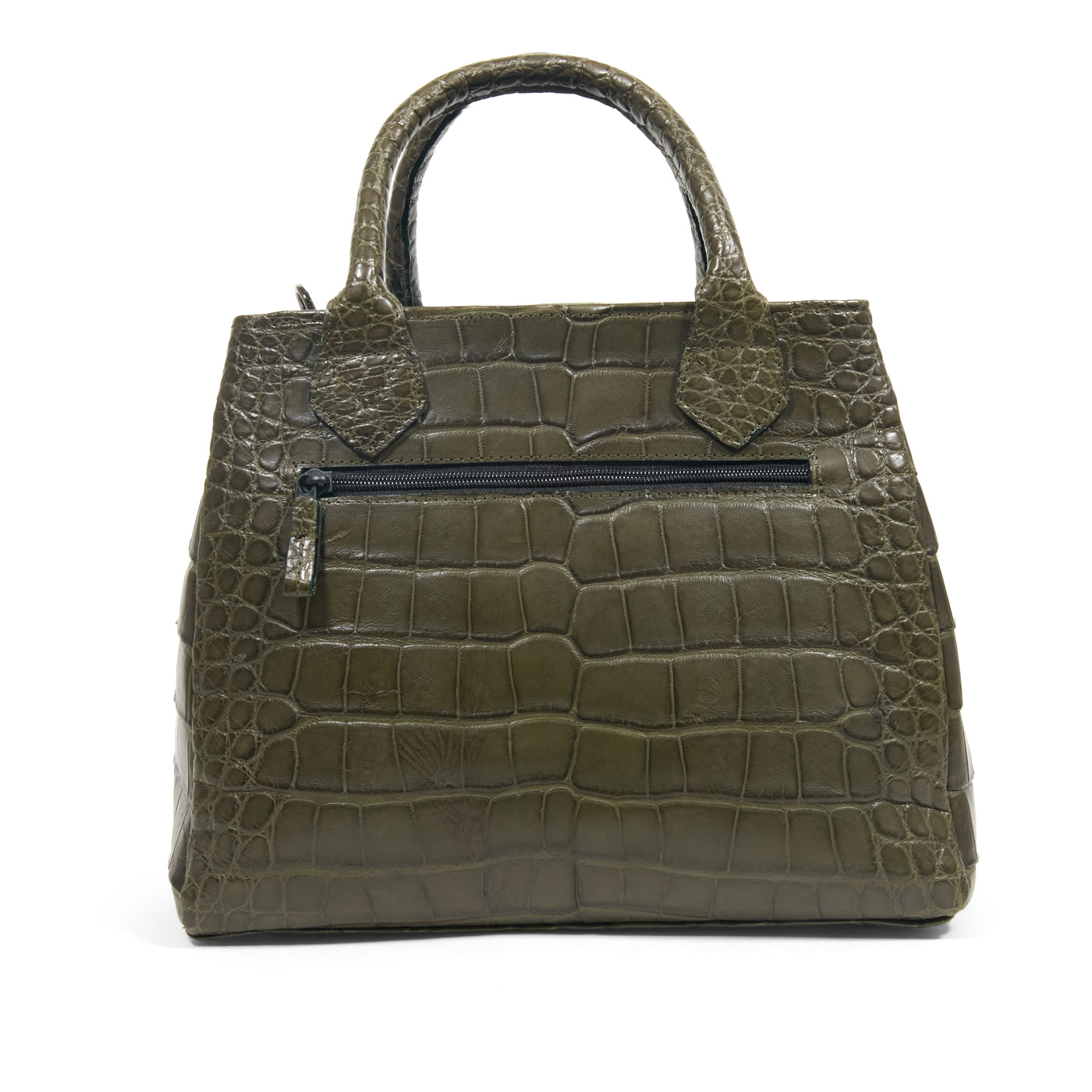 green alligator handbag
