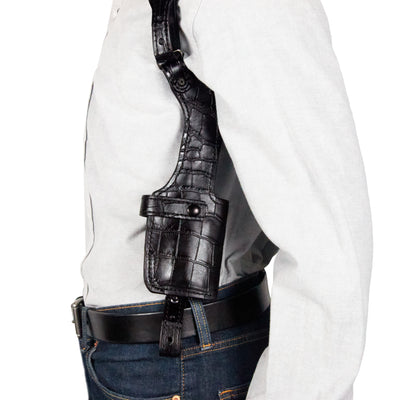 black alligator shoulder holster