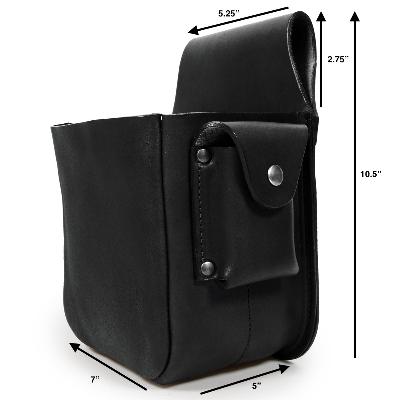 Black Leather Shotgun Shell Bag