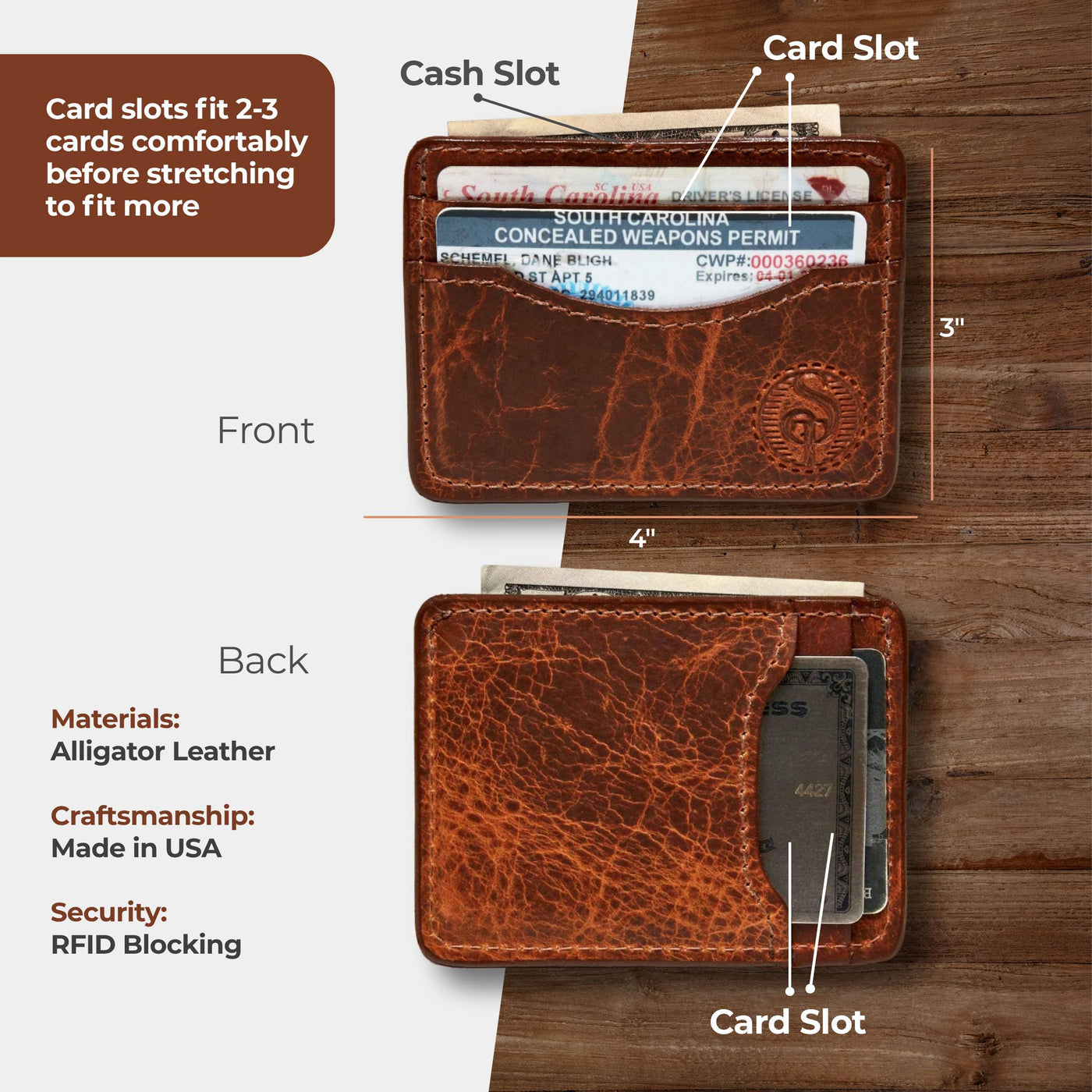 The "Minimal Mike" Brown Credit Card Holder