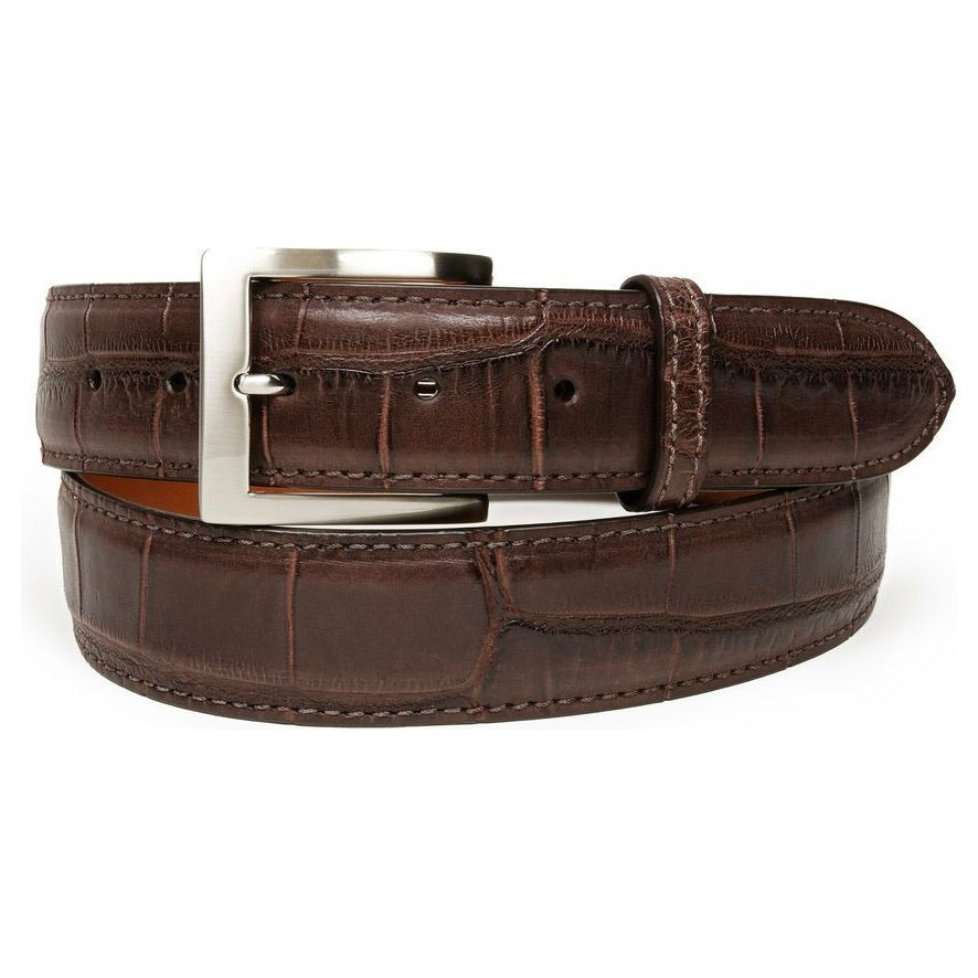 Chocolate brown alligator belt