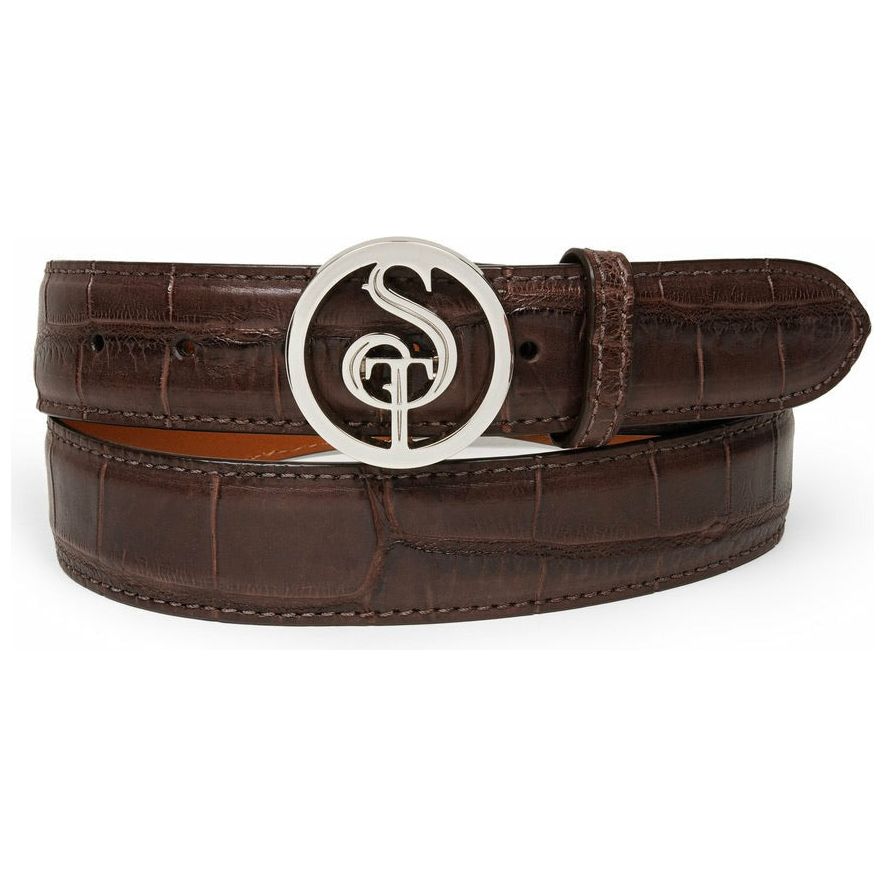 brown alligator belt