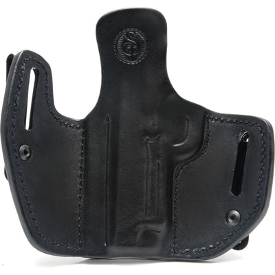 Black leather holster for red dot sight