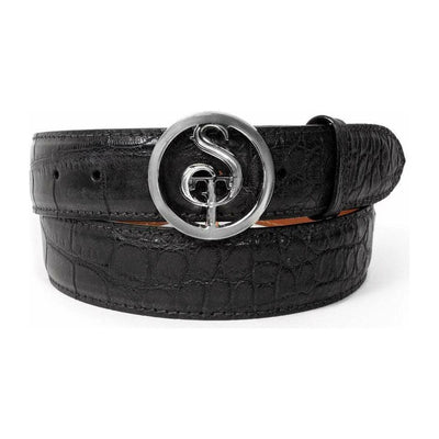 Black alligator belt