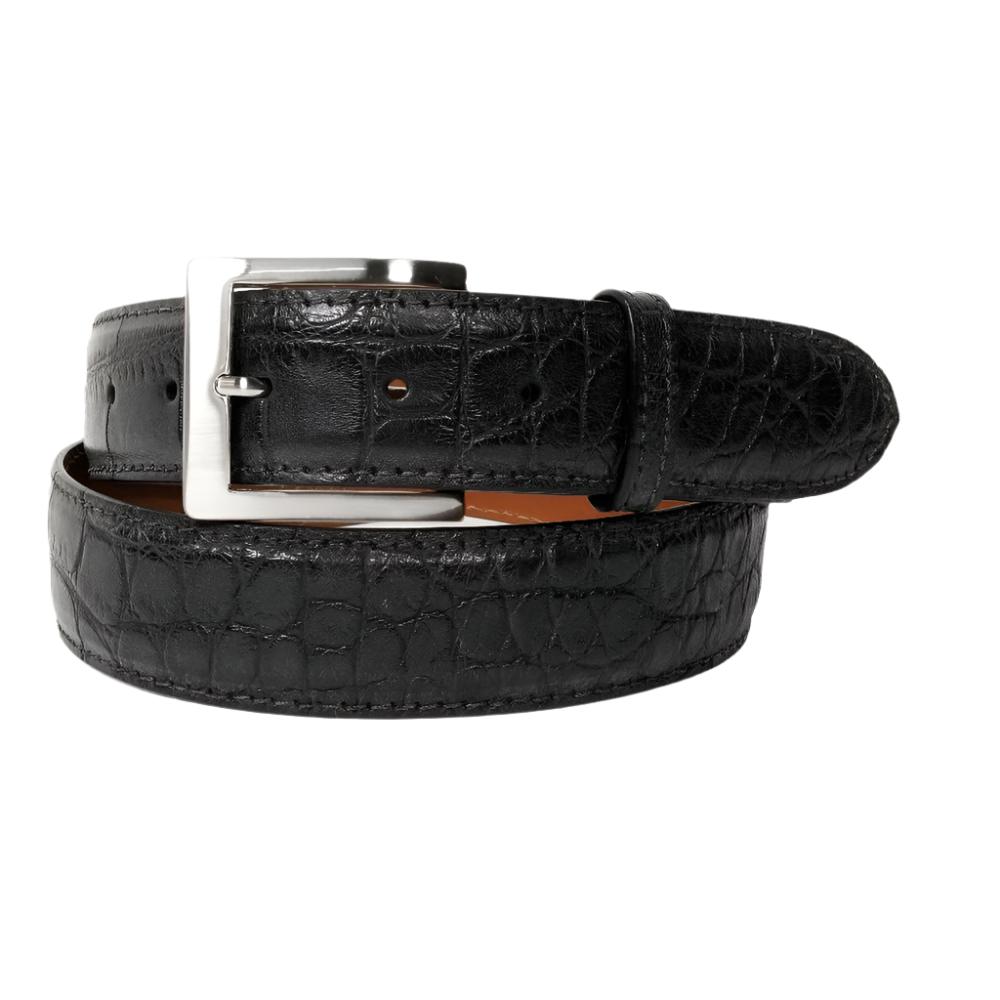 mens black alligator belt