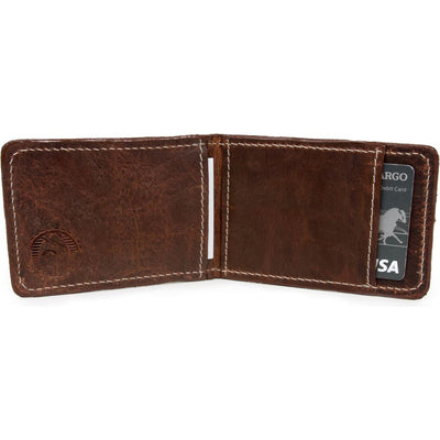 leather wallet with money clip