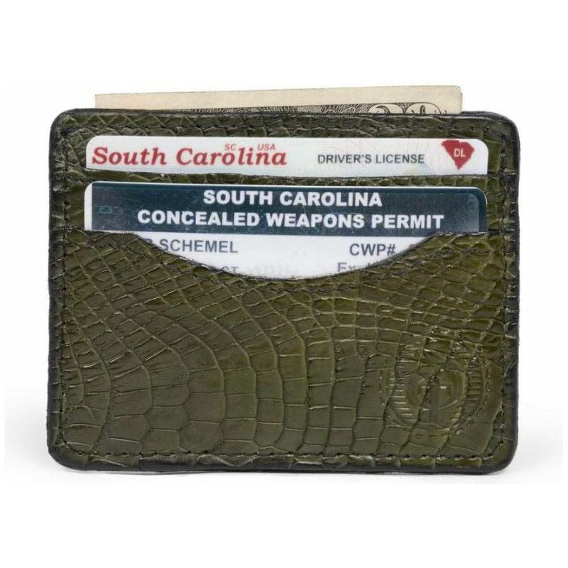 Green alligator wallet