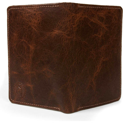 brown passport wallet