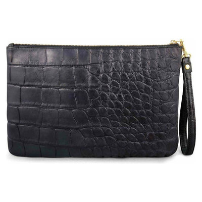 Black alligator wallet for women