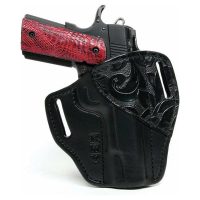 Black leather holster