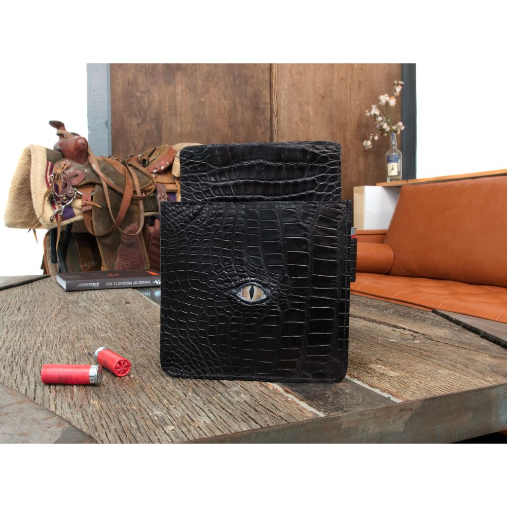 Alligator skin shotgun shell holder pouch