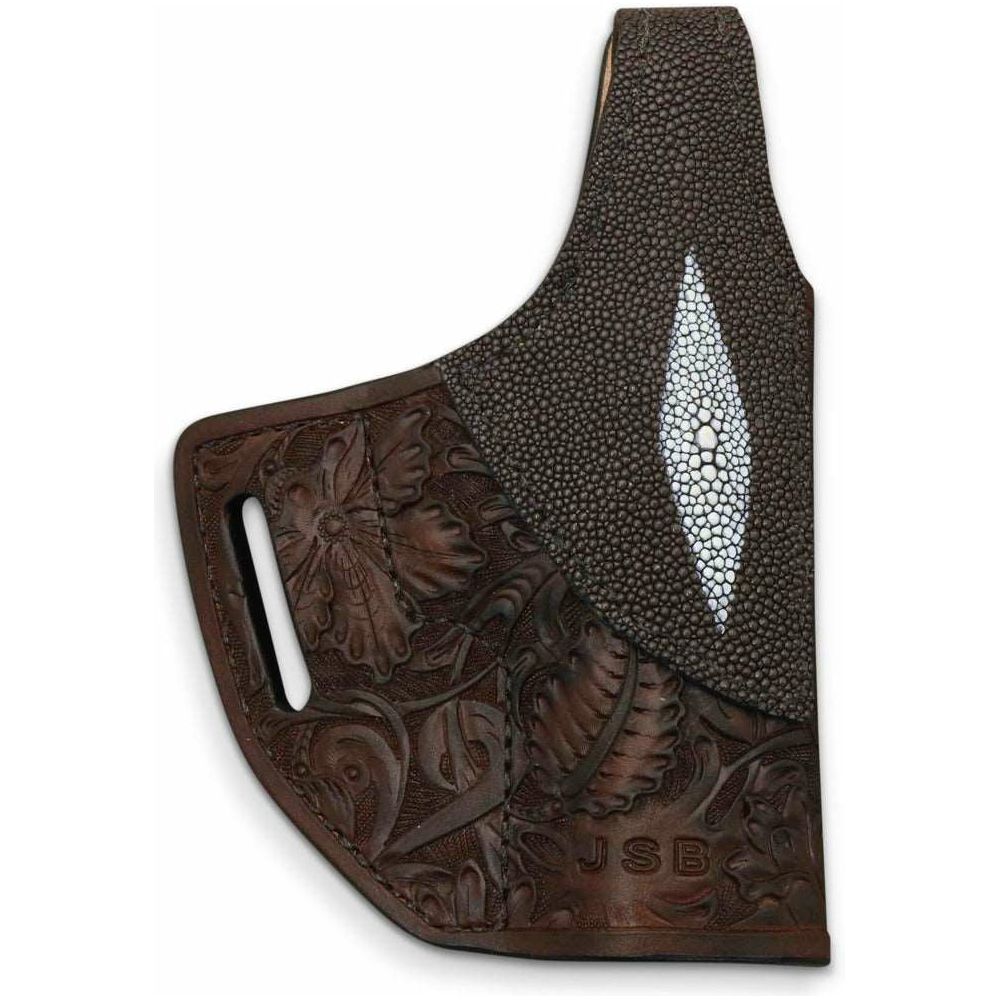 custom stingray leather holsters western carved tooled