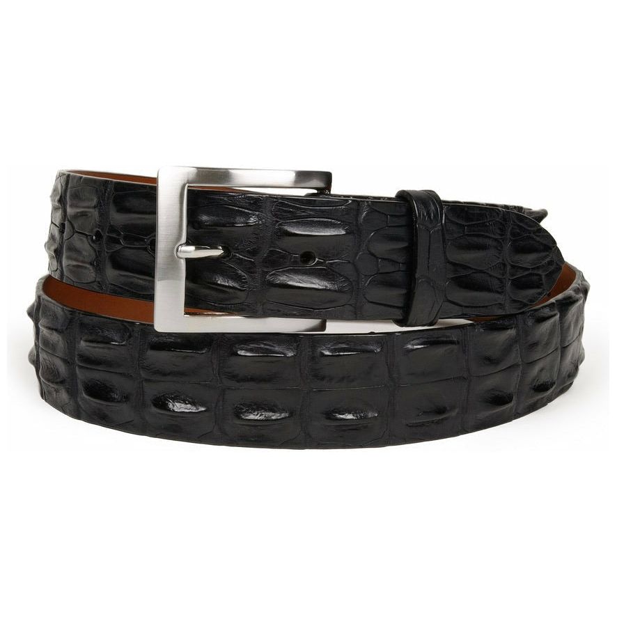 black hornback alligator belt