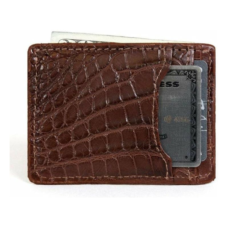 Chocolate brown alligator wallet