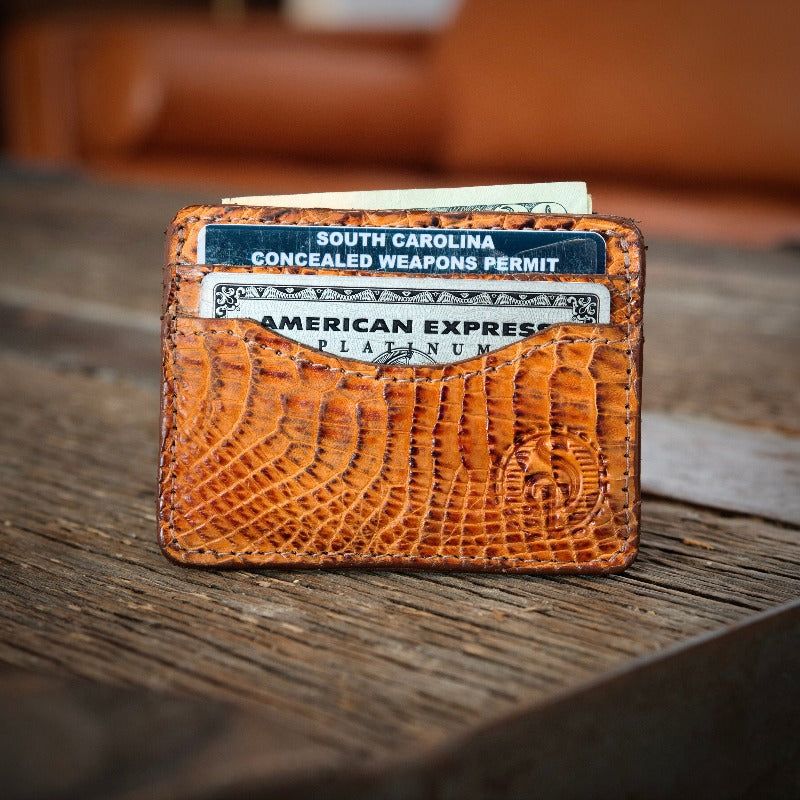 Mens Alligator Card Holder