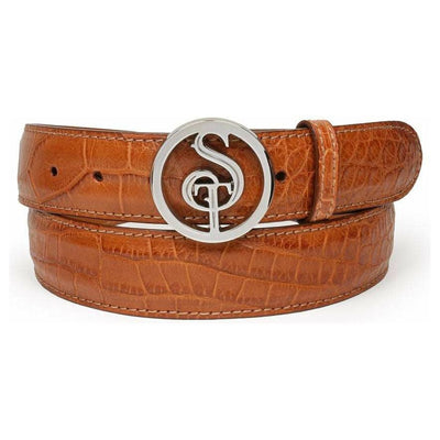 Cognac alligator belt