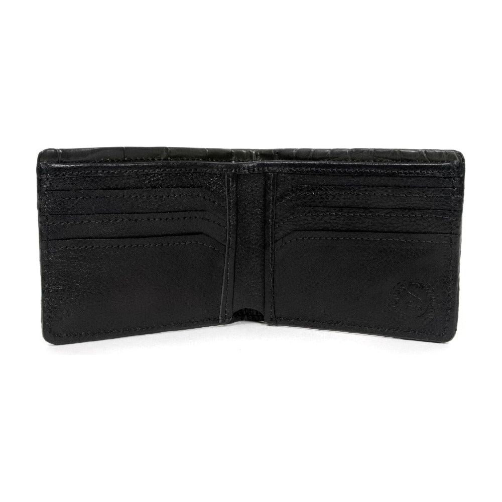 Men's Mock Alligator Wallet - Black Cobalt