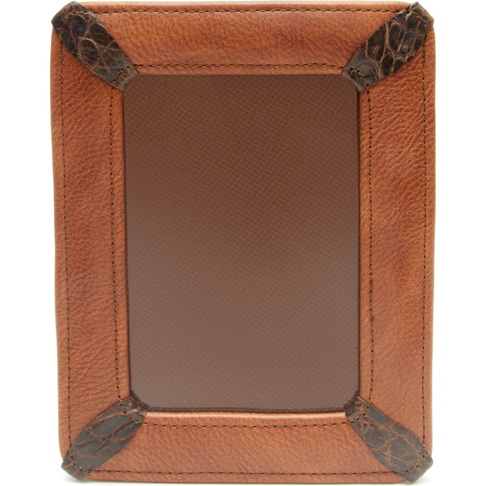 Alligator leather picture frame